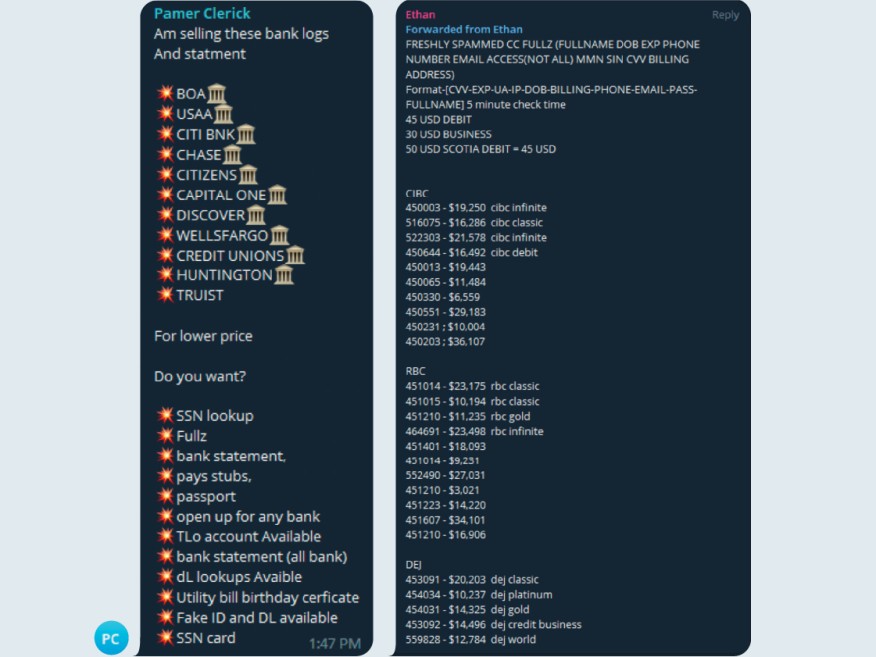 stolen account data kits i.e. fullz