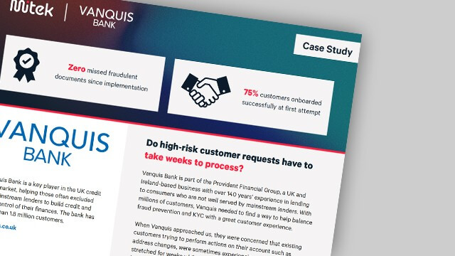 Vanquis Bank Case Study