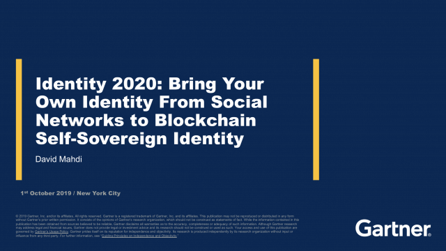 Gartner Presentation Identity 2020